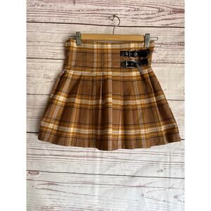 No Boundaries Yellow Plaid Mini School Girl Skirt Sz S (3-5)